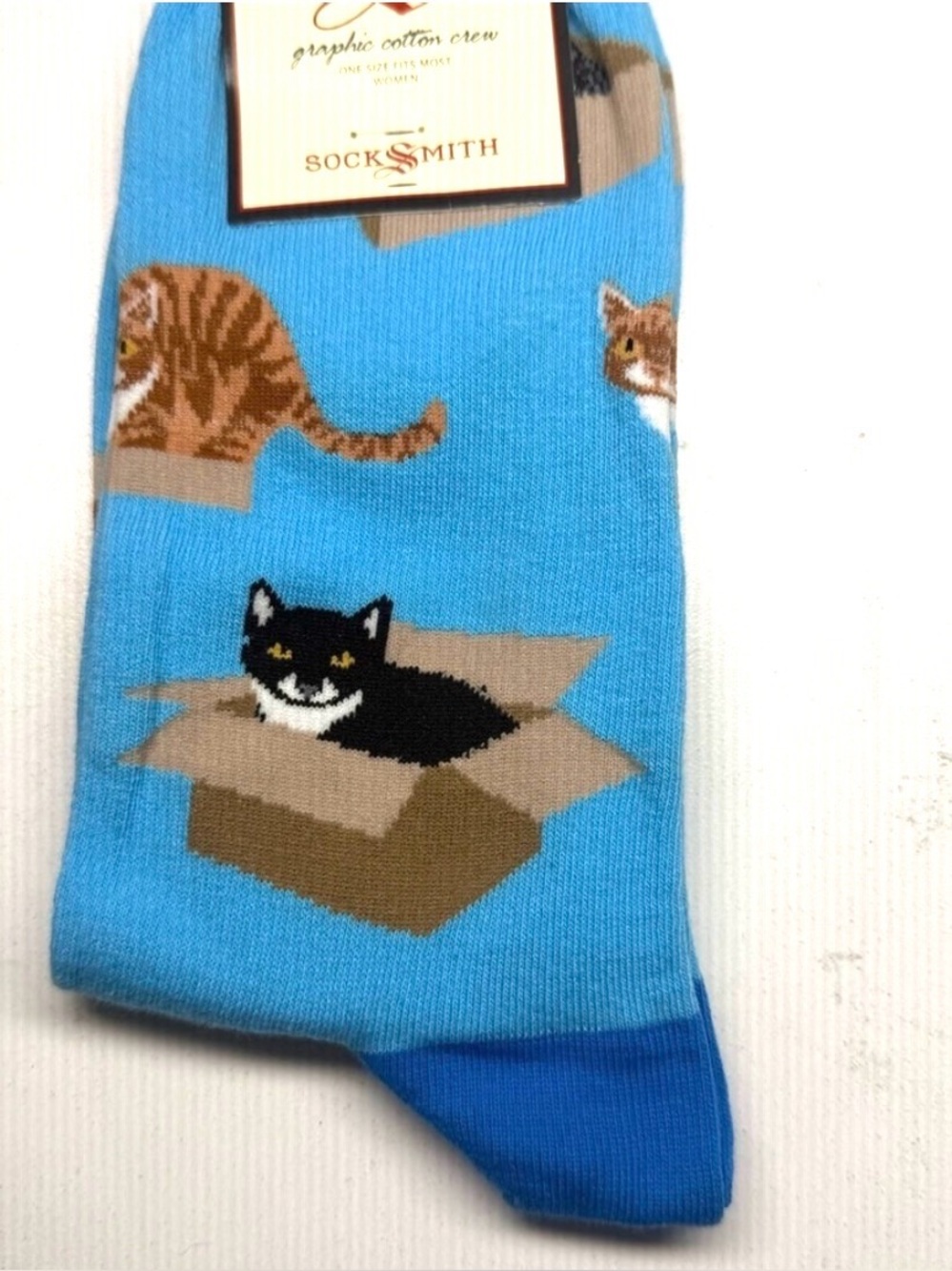 Socksmith Blue Cat Socks NWT Ladies